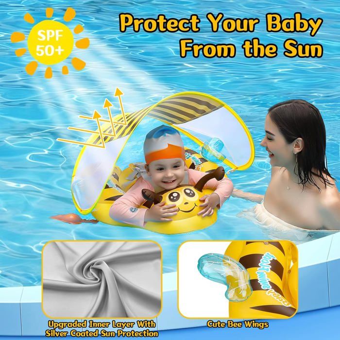 Bouée Bebe Mambobaby Bouee Bebe Avec Parasol Flotteur Pour Bebe Bouée Piscine Pastèque 3 Mois De