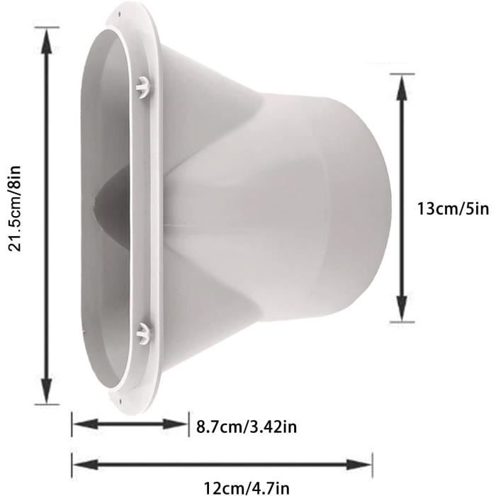 Raccord De Tuyau D'Échappement Pour Climatiseur Portable - Diamètre 15 Cm - ABS Blanc/Gris - Connexion Étanche