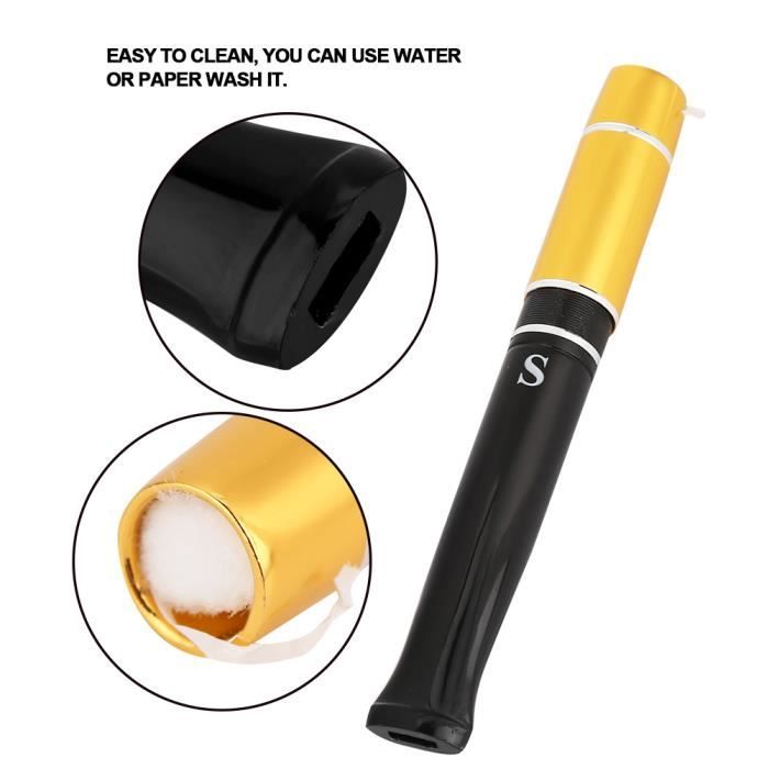 Porte-cigarettes Tuyau de tabagisme sain lavable support de tabac de filtre  de cigarette de résin HB058