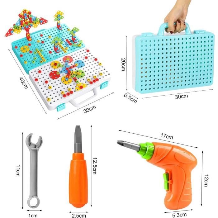 Kit de Mosaique Enfant Puzzle 3D,203pcs Jeu de Construction ducatif avec  Perceuse lectronique,Educatif pour Bricolage Jouet - Cdiscount Beaux-Arts  et Loisirs créatifs