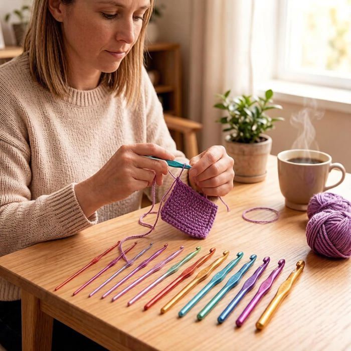 INF Crochets en aluminium de différentes couleurs et tailles, 14 pièces ...