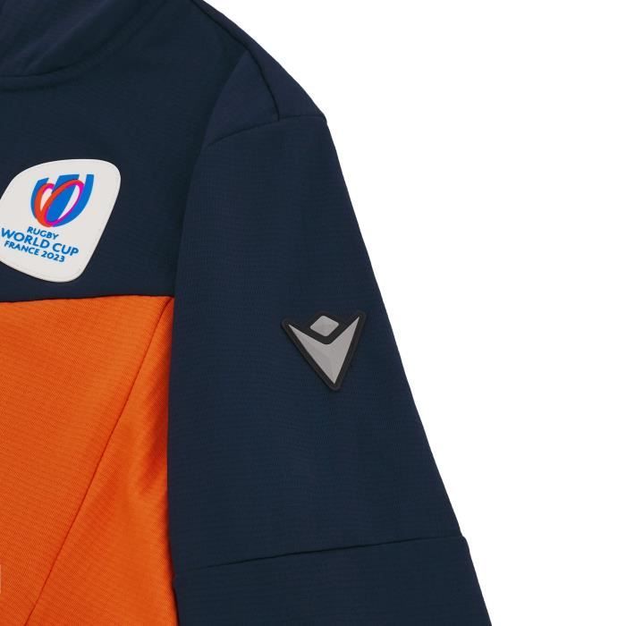 Sweat à Capuche Zip Rugby World Cup 2023 Officiel Macron Adulte - Bleu - Taille M