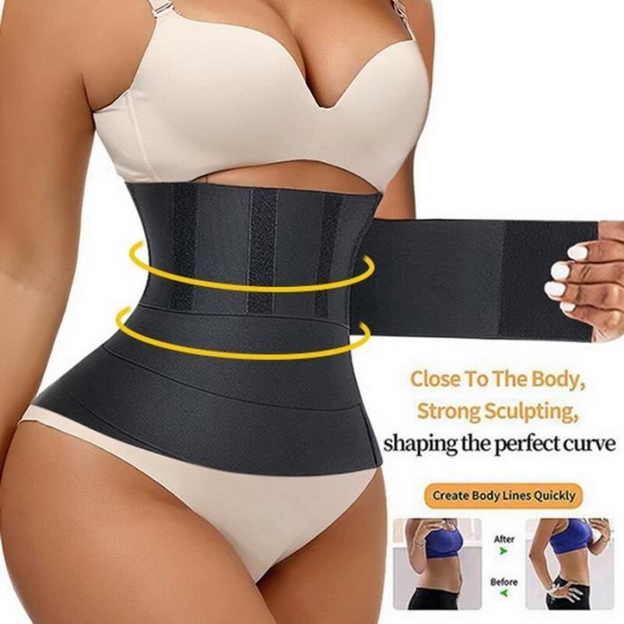 Bustier corset Ceinture gainante modelante pour femme gaine amincissante ventre plat post partum perte de Velcro Width 10cm 6M Blanc Cdiscount Pret a Porter