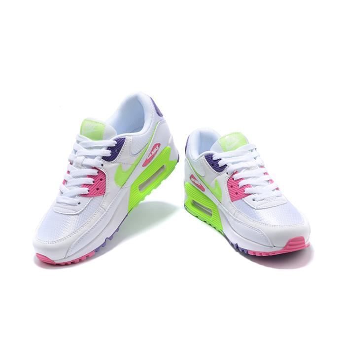 nike air max 90 white pink green