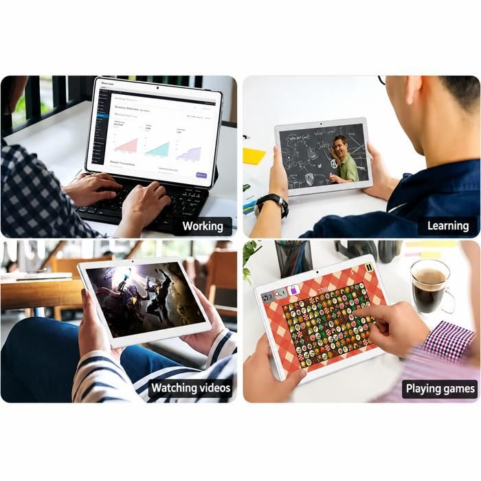 Tablette Android C Idea Pour Enfants 10,1 Pouces - 4Go RAM, 64Go ROM, Écran FHD Et Contrôle Parental Inclus