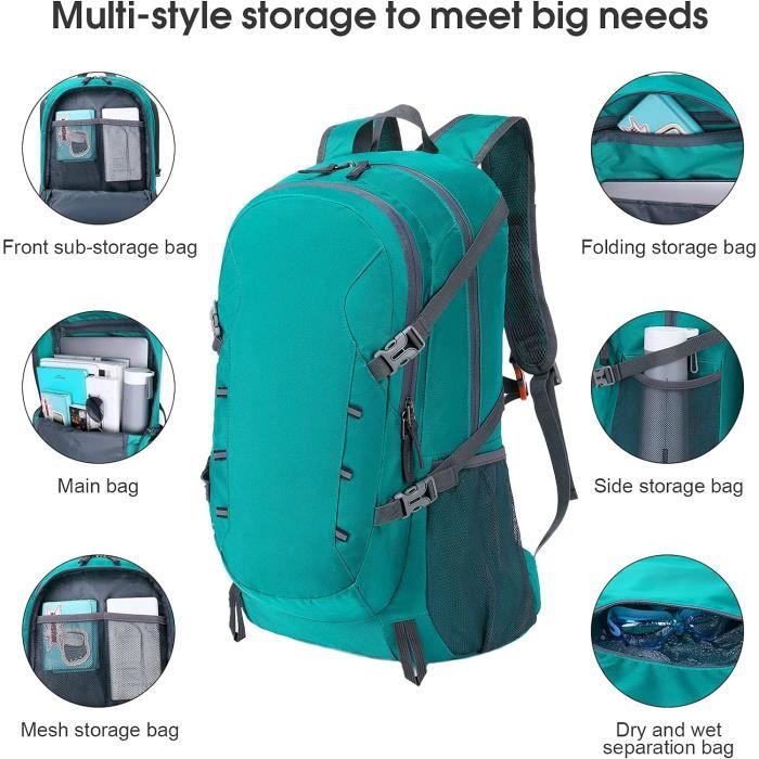 Sac Dos de Randonn e 40L Imperm able Ultra L ger Trekking