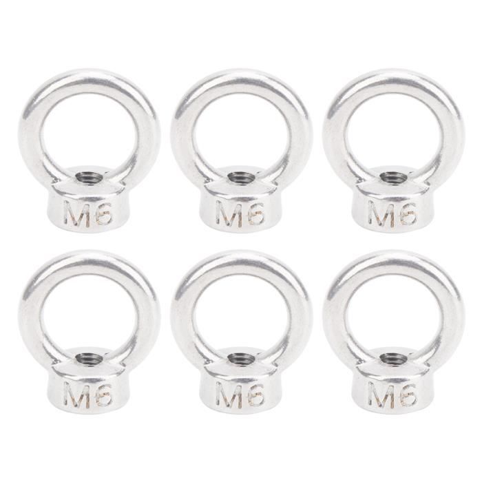 Lot De 4 Boulons à œil M6x12 – Inox 304, Dimensions 30x16x27 Mm, Pour Levage Ou Fixation, Uxcell