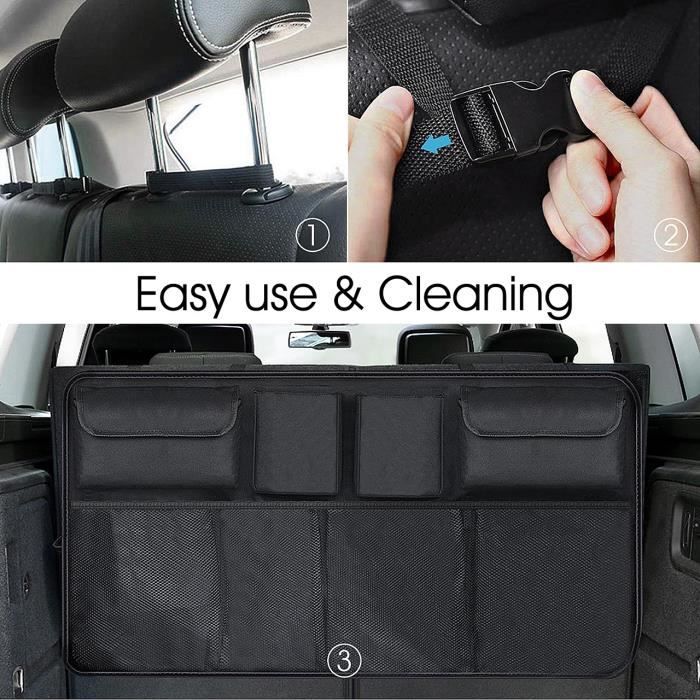 Organisateur De Coffre Voiture - 4 Poches - Tissu Oxford 600D - 90x26x9 Cm - Universel SUV Berline