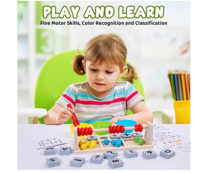 Blocs De Comptage Montessori En Bois - Jouet Éducatif Mathématiques Chiffres 1 à 10 Pour Enfants 3-6 Ans
