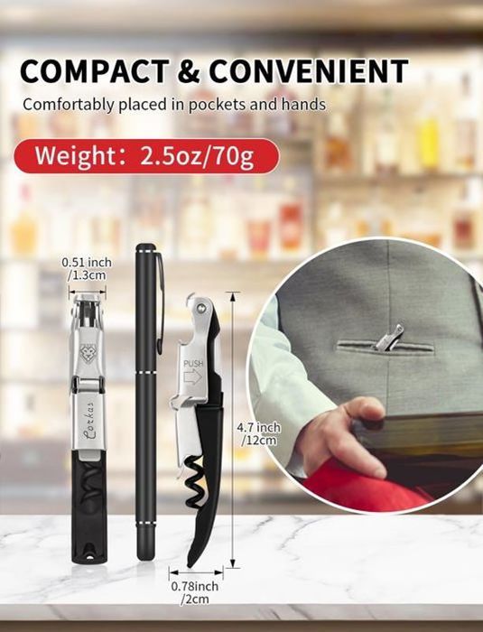 Ouvre-bouteille Multifonction Portable - Tire-bouchon à Vin Et Décapsuleur à Bière En Acier Inoxydable, Design Compact