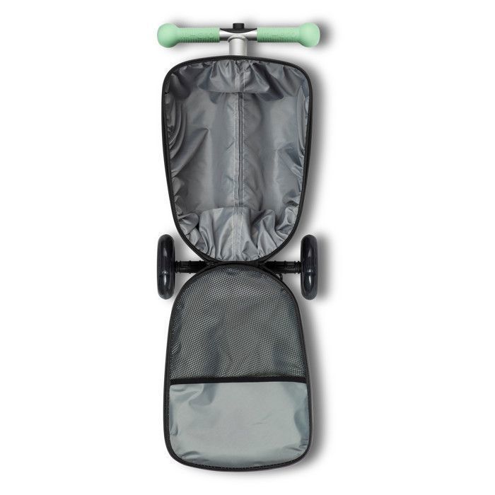 Micro Luggage Junior – Trottinette-valise Cabine 13 L, 3 Roues Lumineuses, Guidon Ajustable, Transformable En Trolley – Dès 2 Ans, Jusqu’à 50 Kg, Mint