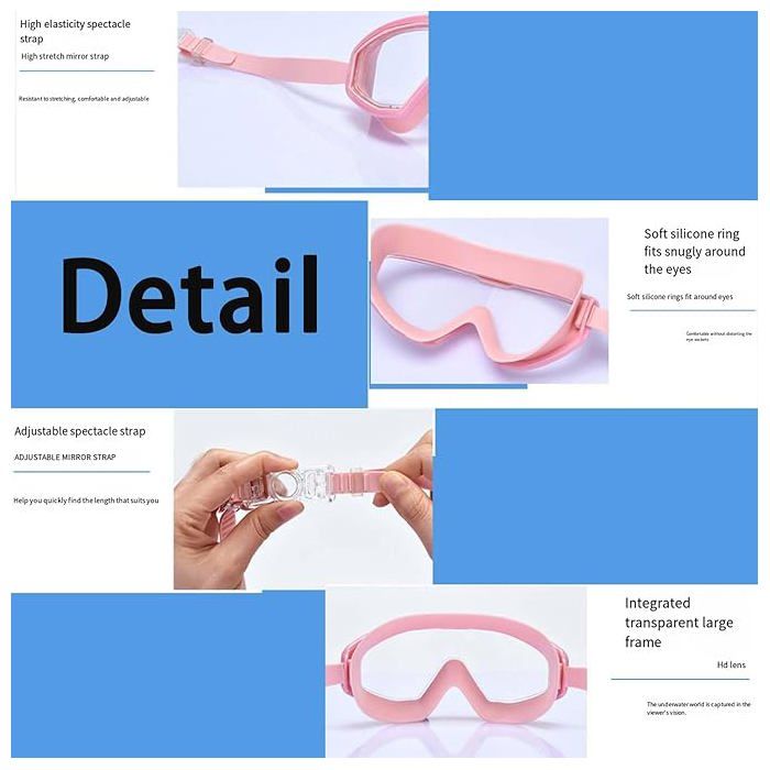Lunettes De Natation Enfant Anti-buée Seaflar – Ajustement Rapide, Joints En Silicone, UV, Pour 3 à 14 Ans