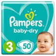 Pampers Baby-Dry Taille 3, 6-10 kg - 50 Couches-0