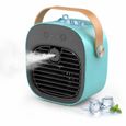 Mini Climatiseur Portable GAUTHIER FRANCE 4000mAh 3 Vitesses Brumisation Humidificateur Rechargeable Bleu