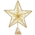 Boule de noel,décoration lumineuse pour arbre de noël, Design étoilé creux - Type Golden-0