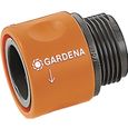 Raccords de tuyau d'arrosage - GARDENA - Adaptateur pour machine à laver - Facile à utiliser - Noir et orange-0