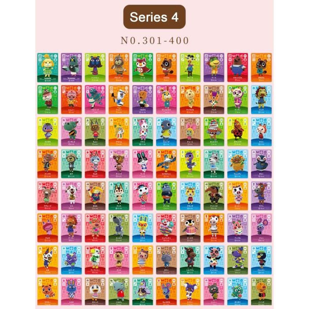 Série 5] Standard Carte pour Amiibo HAOBUY pour Animal Crossing
