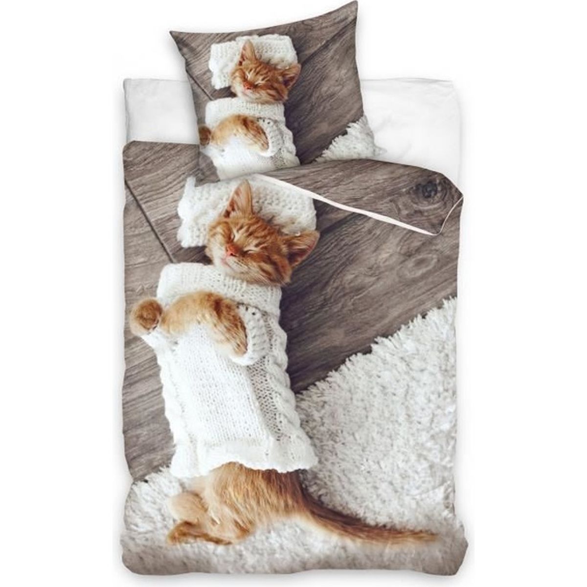 Housse De Couette Chat Roux Cdiscount Maison