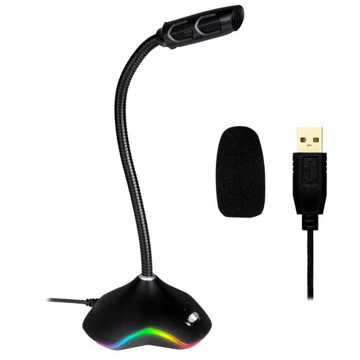 KLIM Rhapsody Micro Gaming USB de Bureau RGB + Qualité de son optimale