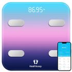 HEALTHKEEP Balance Connectée WiFi et Bluetooth avec 7 Données Clairement Affichées sur un Grand Écran LED, App pour iOS et Android, 180kg