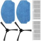 Kit de 2 brosses latérales + 2 filtres + 2 serpillières pour aspirateur robot BR150/BR151 LICHIFIT - Blanc