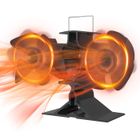 Ventilateur de poêle - UISEBRT - Double Ventilateur - 8 Pales - Silencieux - Sans électricité