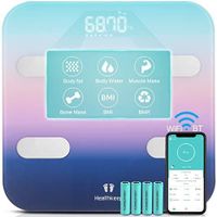 Balance Connectée WiFi et Bluetooth avec 7 Données Clairement Affichées sur un Grand Écran LED, App pour iOS et Android, 180kg