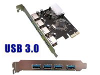 Carte  PCI Express PCIe vers USB 3.0 4 ports USB3.0 5G avec Chipset Via VLI VL805