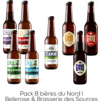 Pack 8 bières du Nord - Bellerose & Brasserie des Sources