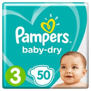 COUCHE Pampers Baby-Dry Taille 3, 6-10 kg - 50 Couches
