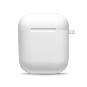 HOUSSE - ÉTUI Blanc  Étui En Silicone Pour Apple Airpods 2 Génération Sans Fil Bluetooth Écouteur Housse De Protection D'ai
