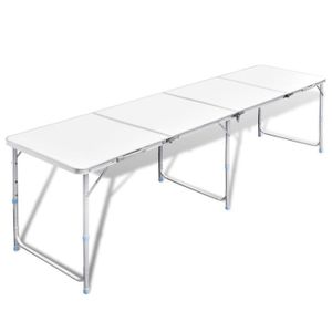 TABLE DE CAMPING Table de camping en aluminium, réglable en hauteur, pliable, légère et facile à transporter, stable et durable