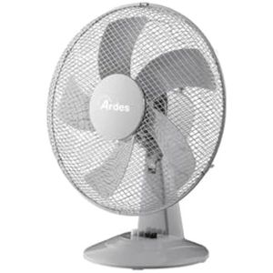 Ventilateur De Table 40 Cm - 45W - 3 Vitesses - Blanc - Design Classique - Pour Bureau, Salon, Chambre - 5