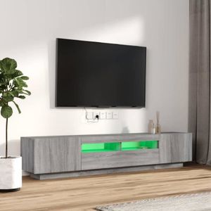 ENSEMBLE MEUBLES DE SALON Atyhao Ensemble de meubles TV avec lumières LED 2 pcs Sonoma gris AB3120171 60299