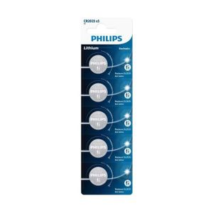 PILES Philips CR2025 blister de 5 piles - 