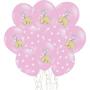 BALLON DÉCORATIF  Lot de 10 ballons roses pour bébé fille - Fabriqué