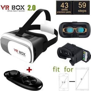 LUNETTES 3D Lunettes virtuelles VR portant une lentille ultra-claire de jeu de poursuite de film Google 3D virtuel de téléphone portable