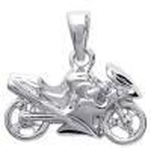 1001 Bijoux Boucle doreille argent rhodi/é pour homme moto route