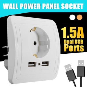 2 Way UK Alimentation Secteur Prise rapide USB ports de charge Connexion Plaque Murale Plug