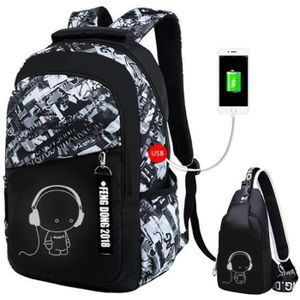 Acheter Anime Bookbag adolescent sac à dos unisexe sacs d'école pour garçon  fille Mochilas dessin animé impression sacoche pour ordinateur portable  retour à l'école sac à dos