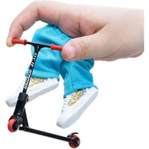 Finger Skateboard avec Chaussures Pantalon et Accessoire Mini Fingerboard pour Entraîner et Compétence Furado Finger Scooter Set,Finger Trottinette Set 