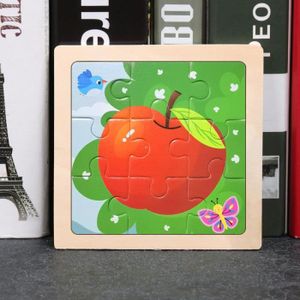 PUZZLE Pomme - Puzzle 3D en bois coloré de 11CM, Jouets c
