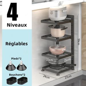 SÉPARATEUR POÊLE Porte-casseroles Support en Acier Rangement Cuisin