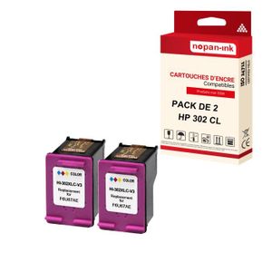 CARTOUCHE IMPRIMANTE NOPAN-INK - x2 Cartouches HP 302CL XL compatibles 