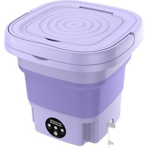 MINI LAVE-LINGE Mini Machine À Laver Pliante 8L Violet Lumière Sté