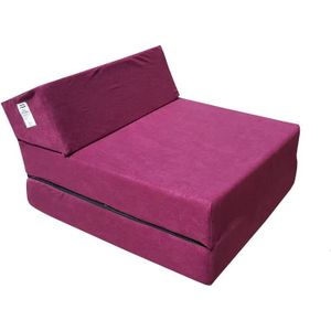 LIT PLIANT Natalia Spzoo Matelas de Jeunesse lit Fauteuil futon Pliable Pliant Choix des Couleurs - Longueur 160 cm (Violet)33