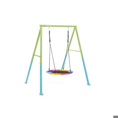 Relaxdays Balançoire Nid D'Oiseau Ronde 90 Cm – 100 Kg – Lilas – Jardin & Intérieur – Dès 3 Ans