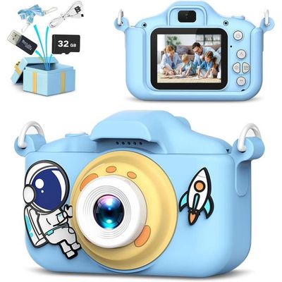 Euakee – Appareil Photo Enfant 1080p, 32 Go, écran 2.4", Impression Instantanée Thermique, Cadeau 3-12 Ans