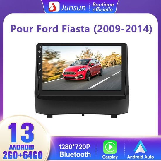 Radio Compatible DAB DVR Autoradio Android 12 Pour Ford Fiesta (2009-2014) [2Go 32Go] Avec 9 Pouces Écran Tactile Carplay Android 14 écran 9 Pouces