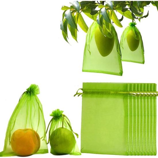 Lot De 8 Sacs Filet Réutilisables Fruits Légumes – Maille Transparente Avec Cordon, Écologique & Pratique 30x35cm